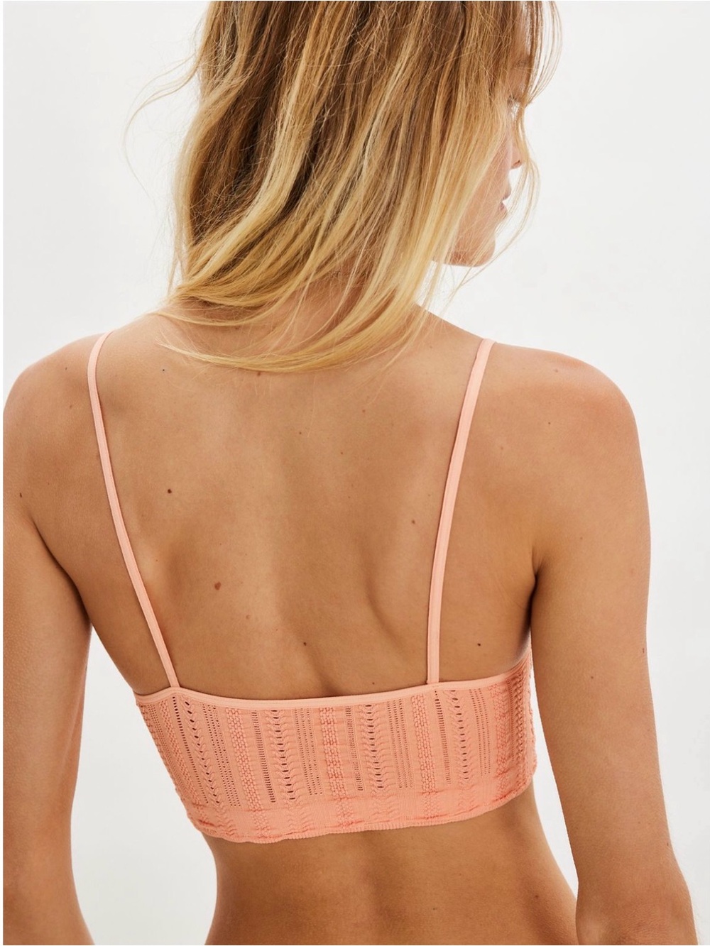 Free People Heirloom Seamless Longline V-Neck Bralette L/XL NEW - Picture 2 of 10